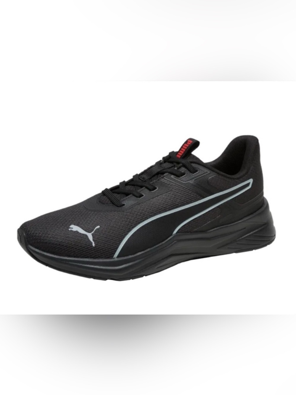 Puma Men’s Black Athletic Running Shoes with Gray Accents - Picture 3 of 4